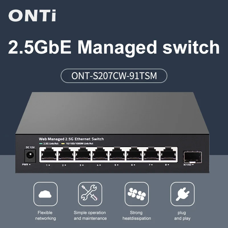 ONTi Switch gestito 2.5GbE 8 p - Sfp+ 10G Managed Switch 8 Port recensione e prezzo
